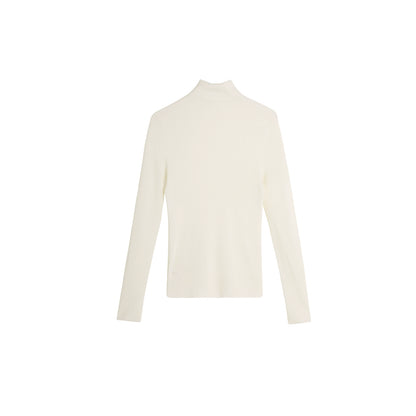 Yangtze Pure Wool Turtleneck Knit Top