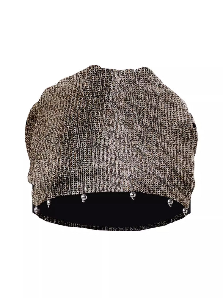 Sequin knit hat