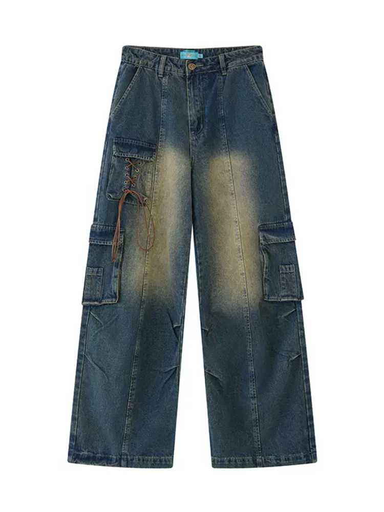 Low waist wide leg jeans