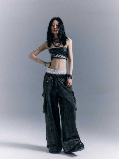 Double waist casual pants