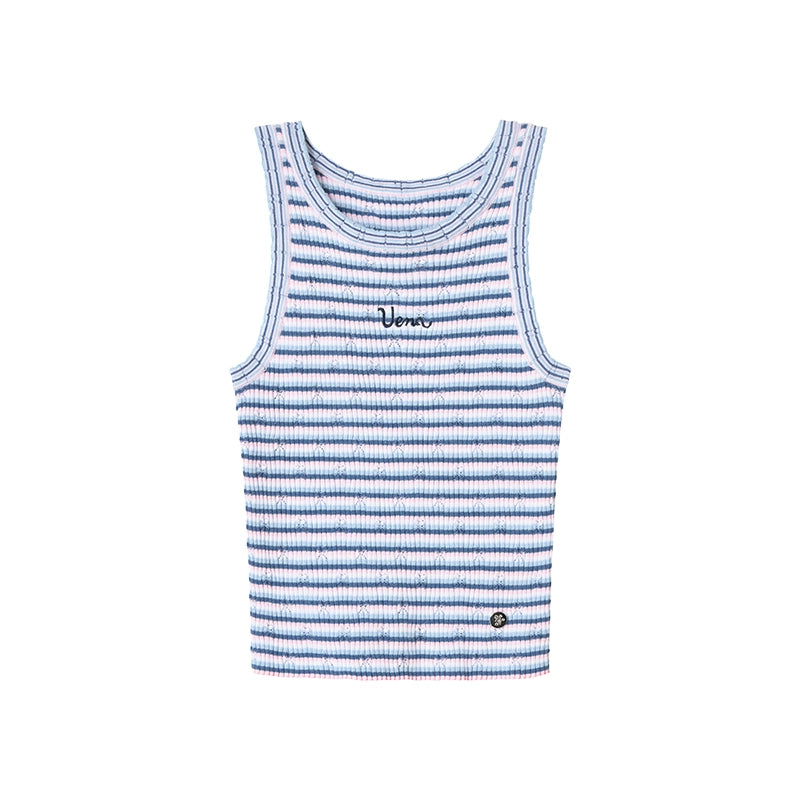 Textured Striped Knit Camisole