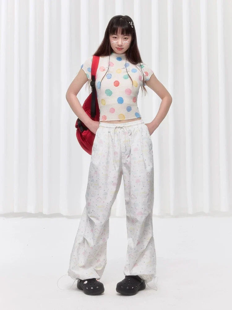 Printed casual pants