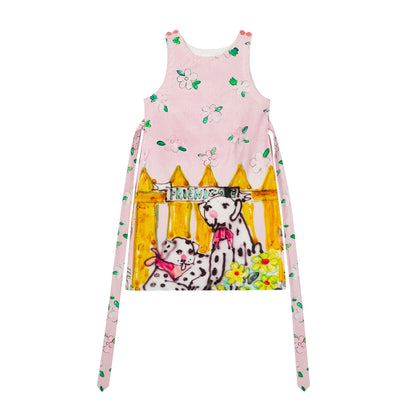 Peach Heart Sleeveless Dress