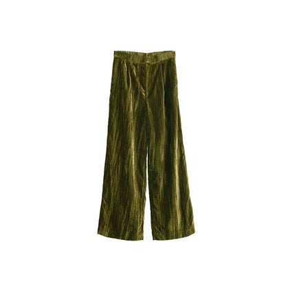 Velvet pre-fall wide-leg pants