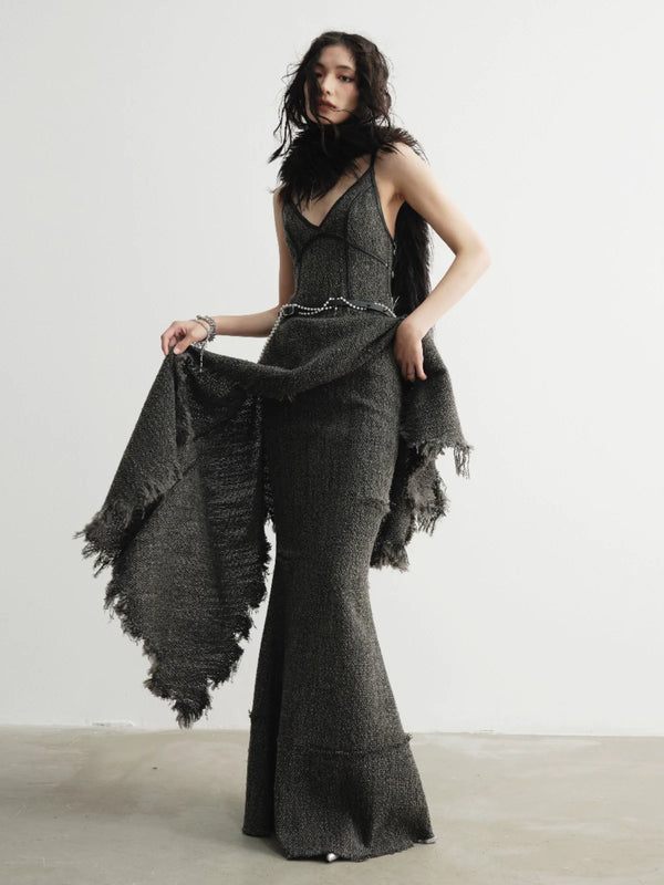 misty green stray fairy suspender dress