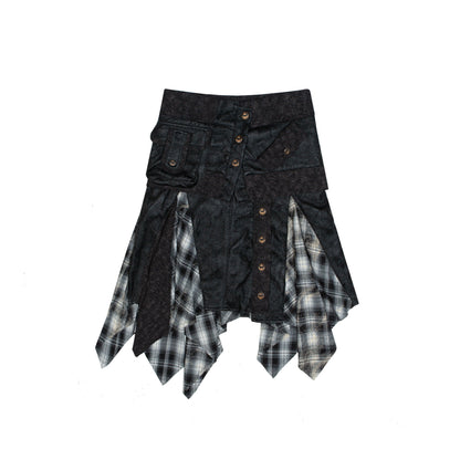 Punk Rock Retro Low Waist Leather Skirt