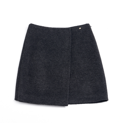 Heavy Wool Diagonal Skirt