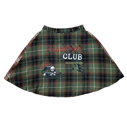 Punk Plaid Layered Skirt