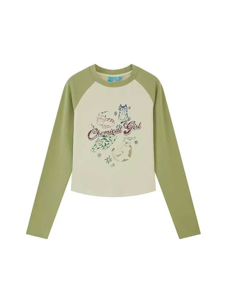 Printed long sleeve T-shirt