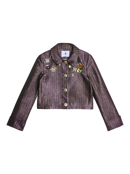 Gold Silk Glitter Jacket