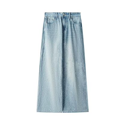 Starry Rhinestone Gradient Jeans