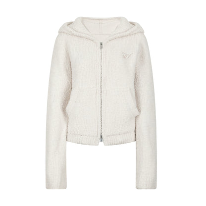 Youthful Fluffy Hooded Jacket