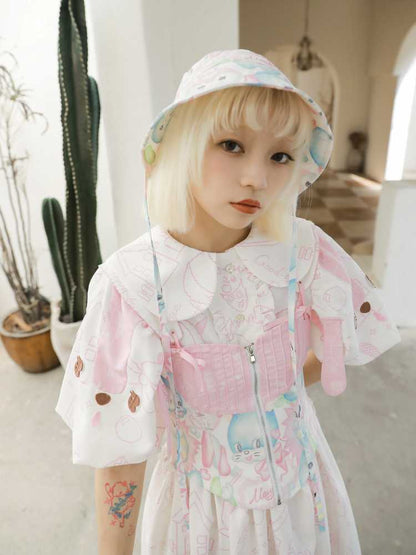 Puff sleeve princess dress