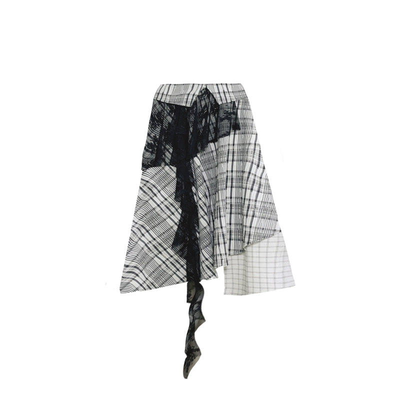 Camisole Knit Top Plaid Skirt Set-Up