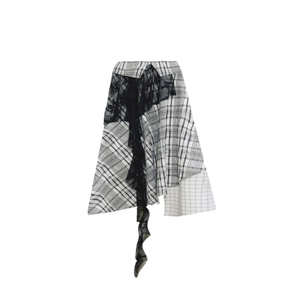 Camisole Knit Top Plaid Skirt Set-Up