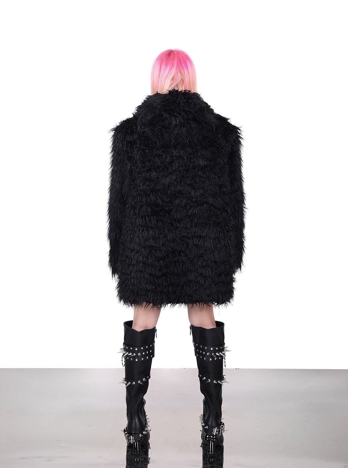 Cat Ear Demon Hooded Punk Fur Jacket