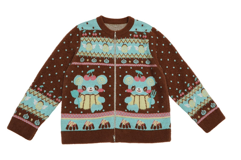 Chocolate Bear Knitted Sweater Set-Up