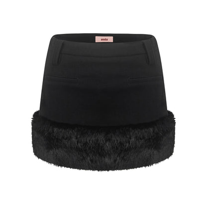 Vintage Furry Patchwork Skirt