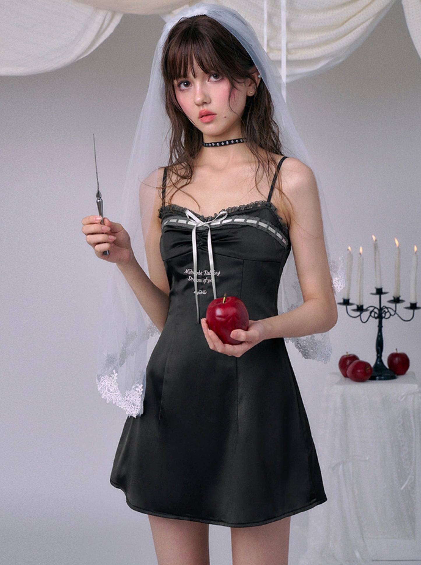 Sexy Black Satin Dress