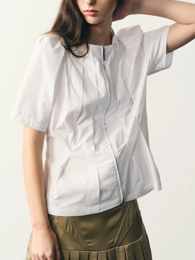 Short sleeve slim shirt