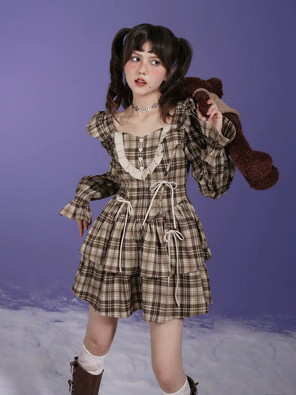 Plaid princess dress