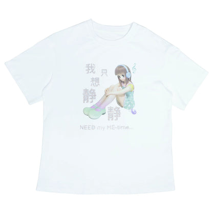 Weißes T-Shirt mit Glitzer-Schrift