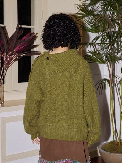 Loose wool sweater