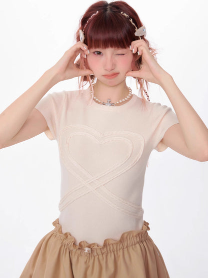 Knit short sleeve t-shirt