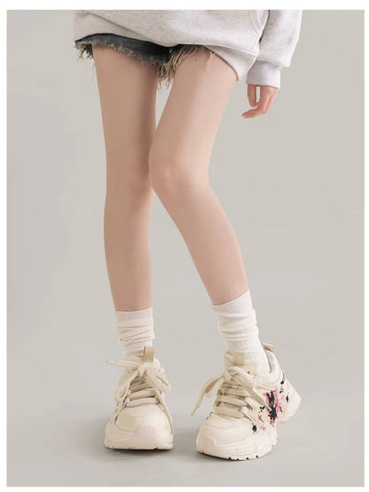 Campus style platform shoes