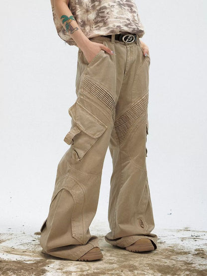 Wash wide casual pants