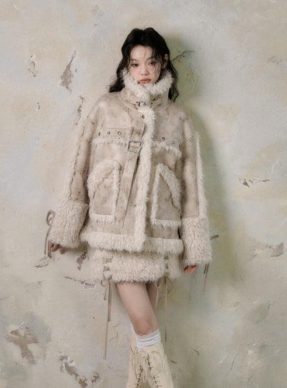 thickened fur integrated set