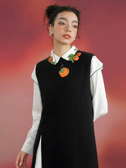 Chinese embroidery vest dress