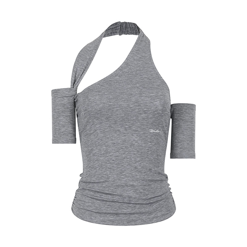 Twisted Halterneck Short Sleeve T-Shirt