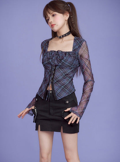 Cool Blue Purple Mesh Shirt