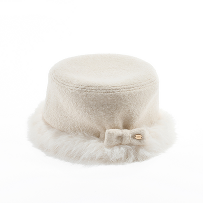 Reversible Faux Fur Beret Hat