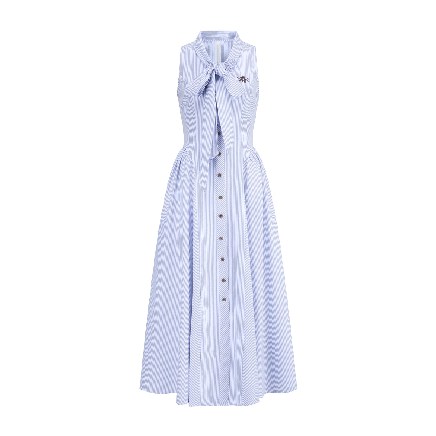 French Old Money Blue Shirt Skirt Set-Up