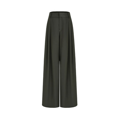 High-End Loose Pleated Coat Set-Up