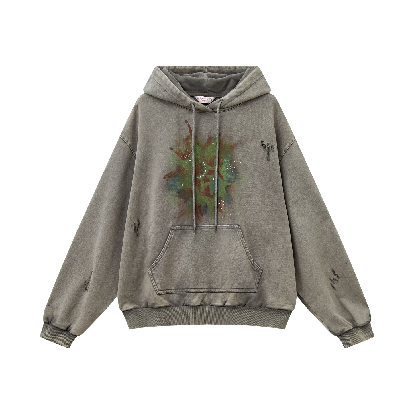 Low Tide Mark Print Hooded Top