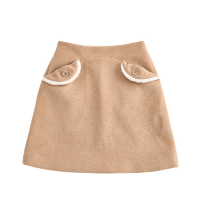 Snow Season Wool A-Line Skirt