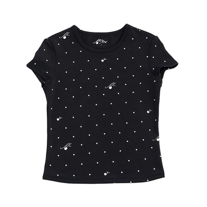Polka Dot Lyocell Blend Top