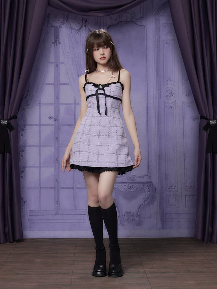 Slim suspender dress