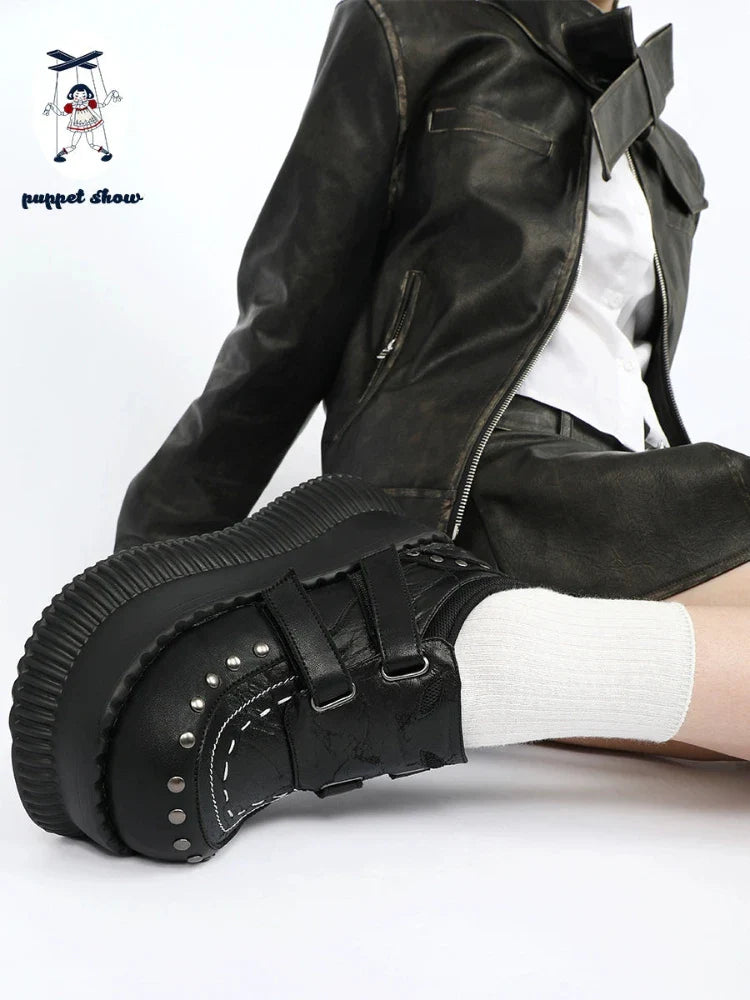 Punk style platform shoes