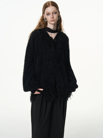 Imitation mink loose thick coat