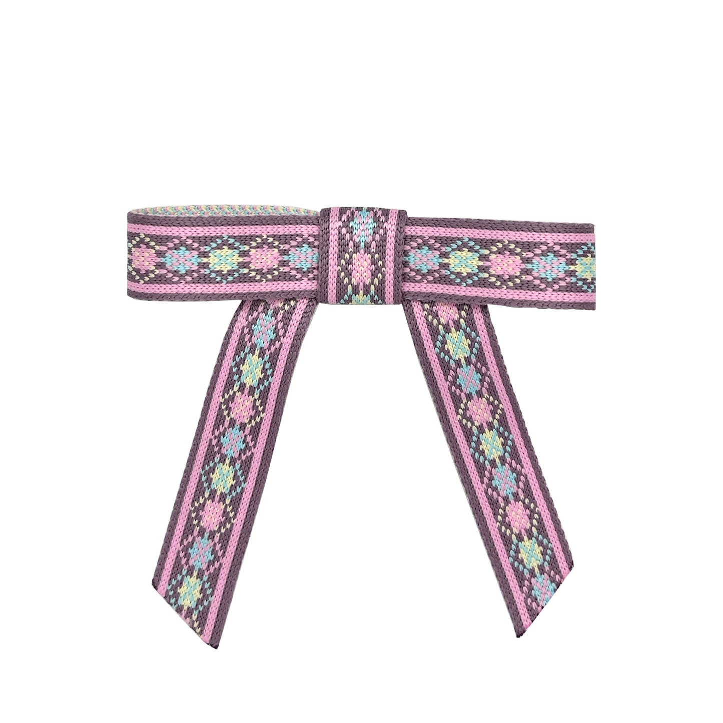 Two Color Bow Geometric Pattern Hairpin