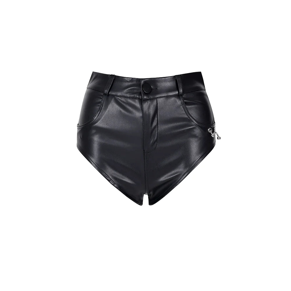 Original Rock Babes Leather Shorts Pants