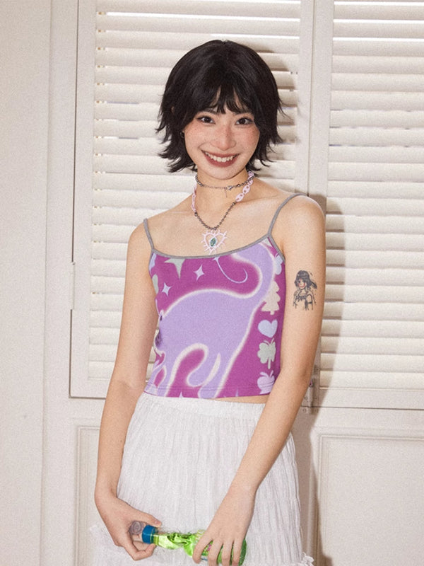 Summer print casual camisole