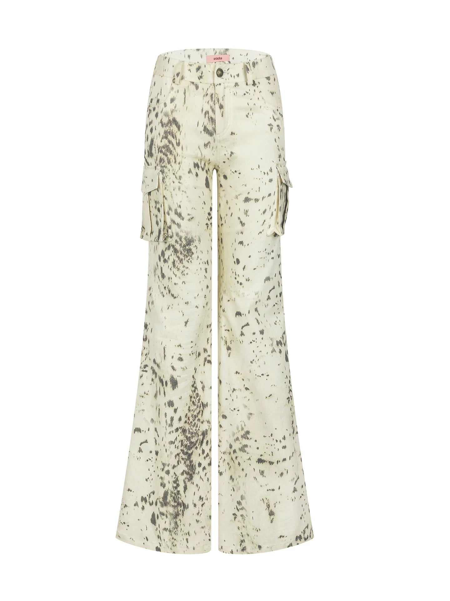 Retro Splash-Ink Flared Pants