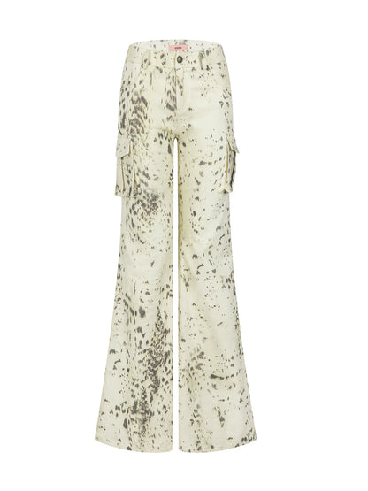 Retro Splash-Ink Flared Pants