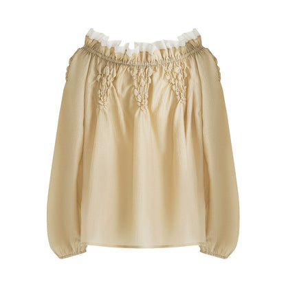 Unspoken Ruffled One-Shoulder Blouse