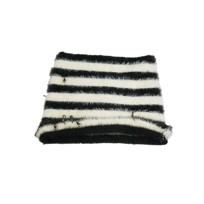 Punk Cat Ear Cap With Striped Scarf Set-Up